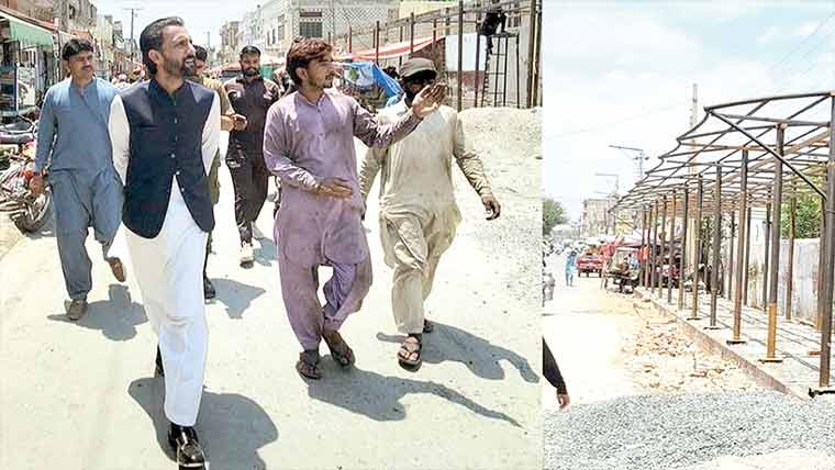 اسسٹنٹ کمشنر کھاریاں کی جانب سے  سہولت آن دی گو بازار منصوبے کا جائزہ 