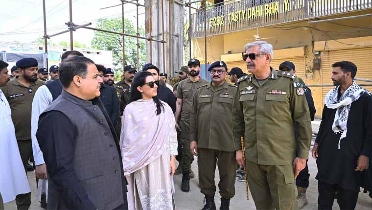 کمشنر ، آر پی او کا دورہ چکوال ، مرکزی جلوس کے موقع پر روٹ کا معائنہ