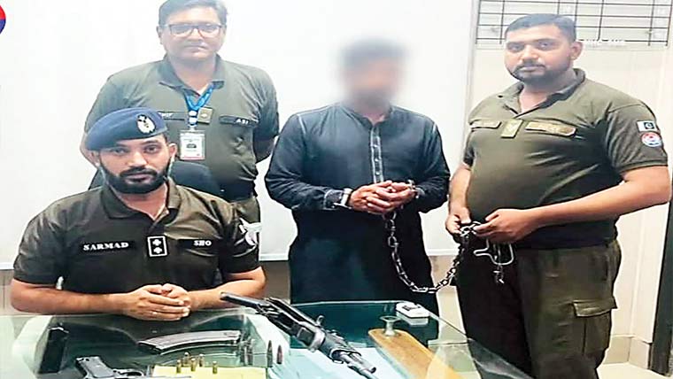 سمبڑیال:کلاشنکوف اور  پستول برآمد ،ایک ملزم گرفتار