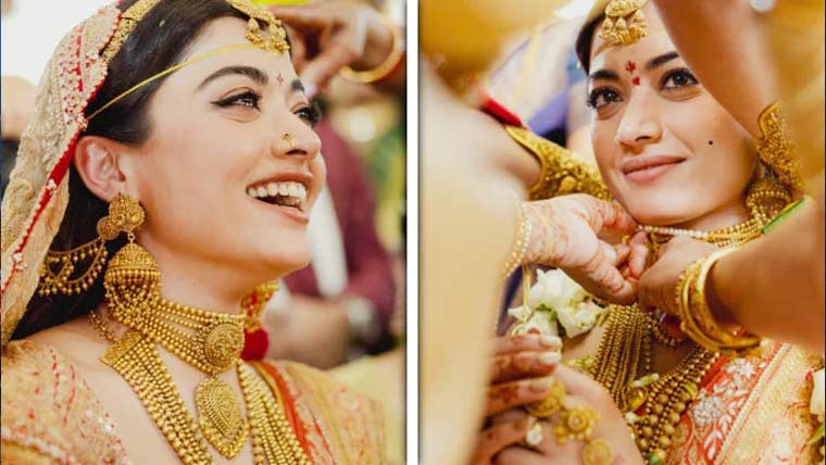 رشمیکا مندانا شادی پر جذباتی ہوگئیں، تصاویر وائرل