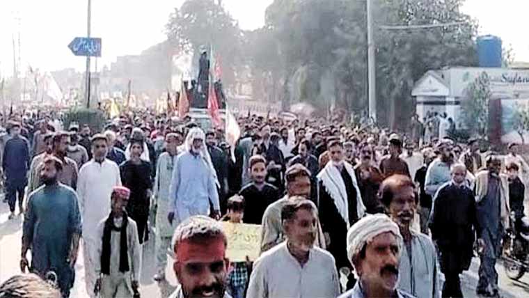  چنیوٹ میں خامنہ ای کی شہادت کیخلاف ا حتجاجی ریلی 