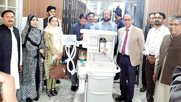  الائیڈ ہسپتال II کوڈونرز کے تعاون سے اینستھیزیا مشین عطیہ