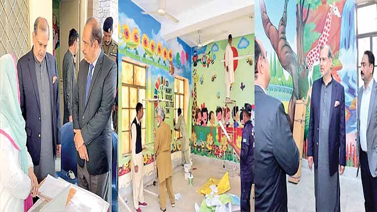  ڈویژنل ماڈل کالج سمن آباد،بحالی کا کام تکمیلی مراحل میں 