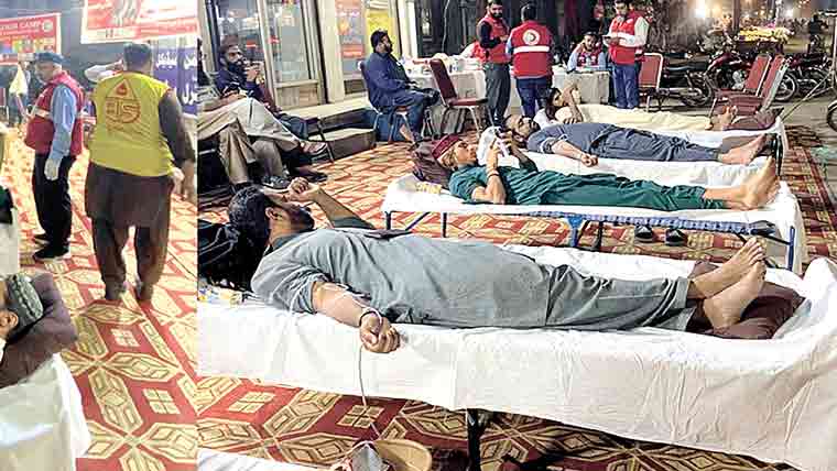  تھیلیسیمیا کے مریض بچوں کے  لیے بلڈ ڈونیشن کیمپ کا انعقاد