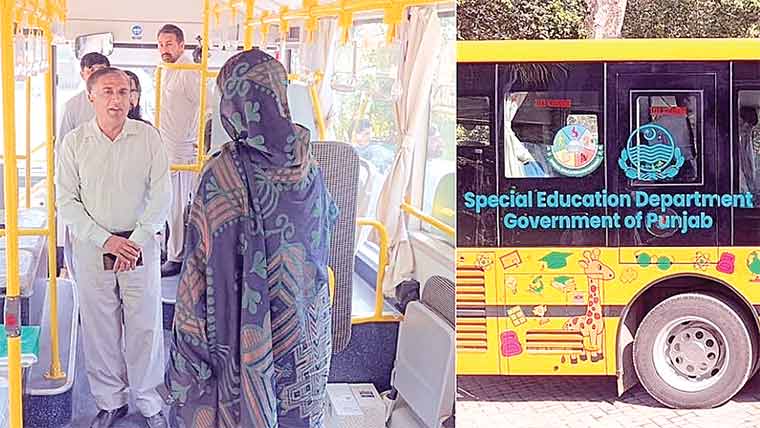 گجرات:خصوصی بچوں کے  سکول کیلئے نئی بس فراہم 