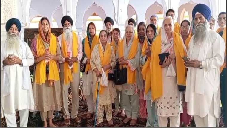 ننکانہ :برطانیہ کے سکھ یاتریوں کاگورودوارہ جنم استھان کا دورہ 