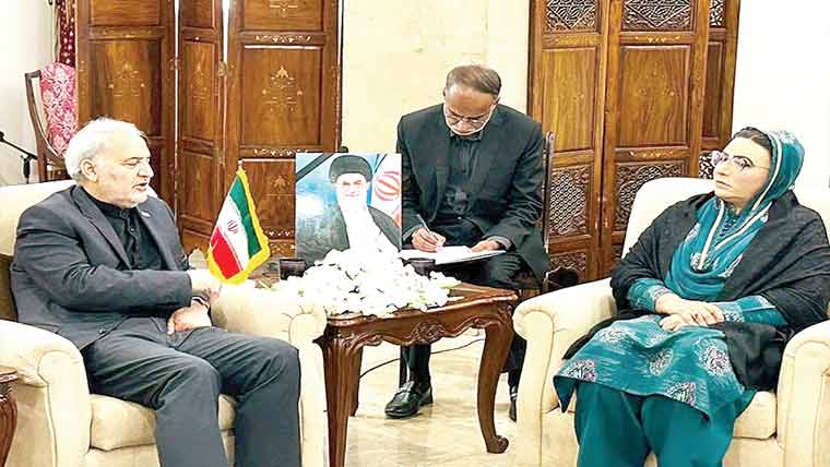  ڈاکٹر فردوس عاشق کی وفد کیساتھ ایرانی سفیر سے ملاقات 