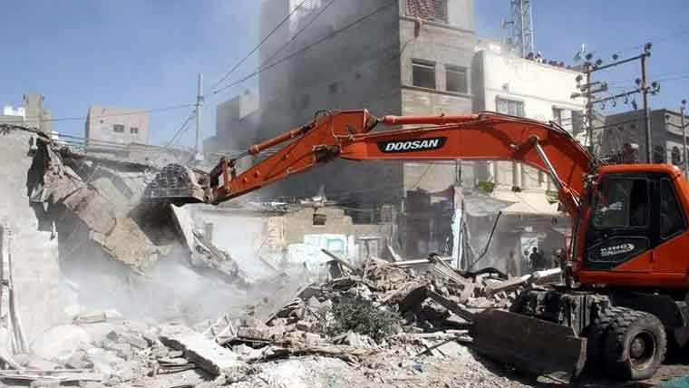 میونسپل کمیٹی اور پیرا فورس کا  تجاوزات کے خلاف آپریشن