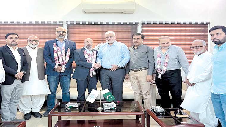 پاک انٹرنیشنل بزنس فورم کے وفد کی سائٹ کے نو منتخب عہدیداروں سے ملاقات