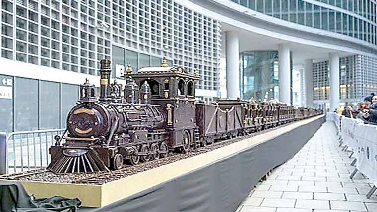 مالٹا میں چاکلیٹ سے بنائی گئی سب سے بڑی ٹرین
