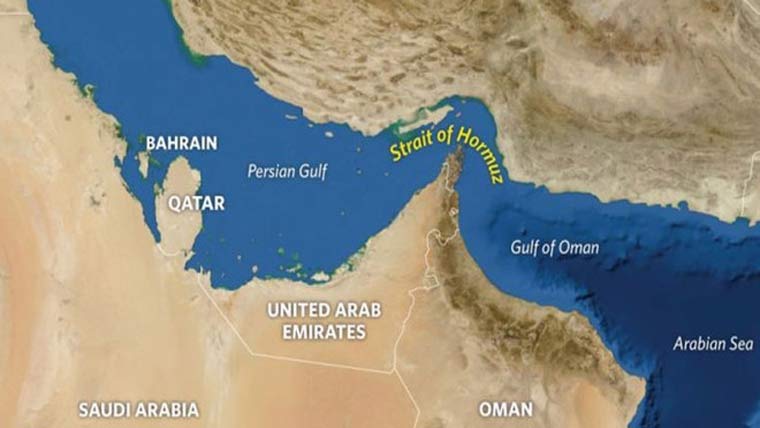 ایرانی حملوں سے بچاؤ:آبنائے  ہرمز میں لنگر انداز جہازچین  سے تعلق ظاہر کرنے لگے 