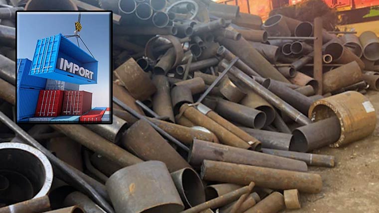 آئرن واسٹیل اور اسکریپ کی درآمدات میں اضافہ