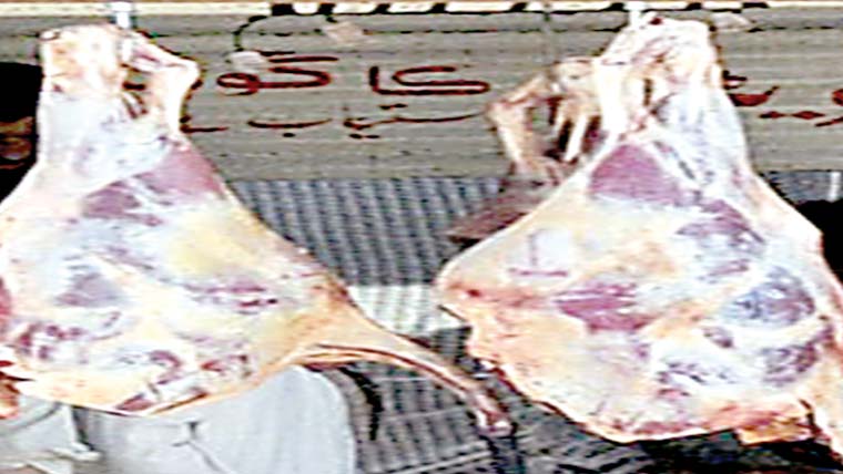 لوڈر رکشہ سے مضر صحت گوشت برآمد 