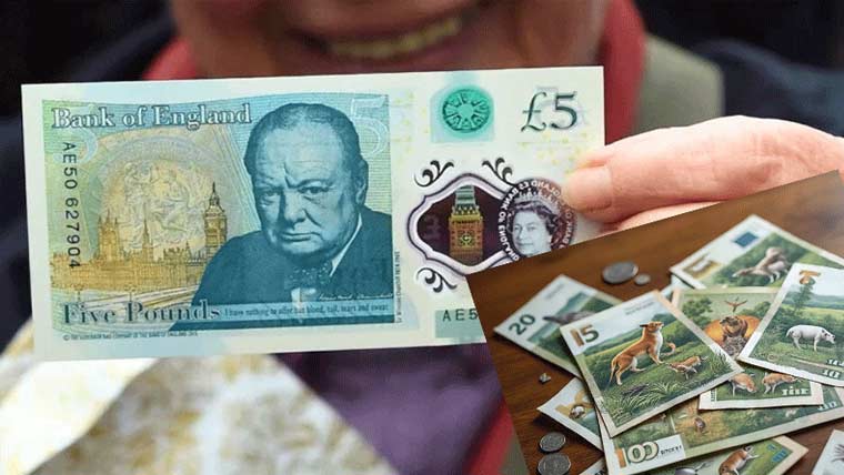 برطانیہ :نئے کرنسی نوٹوں  سے چرچل و دیگر شخصیات  کی تصاویر ہٹانے کا فیصلہ