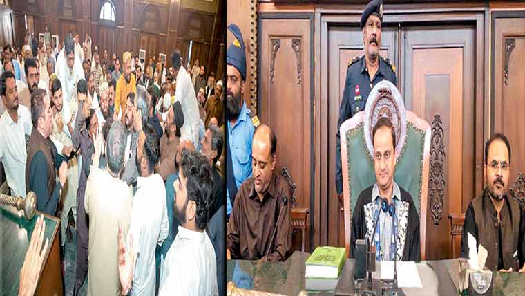 سٹی کونسل اجلاس میں ہنگامہ ،ارکان گھتم گھتا،14قرار دادیں منظور