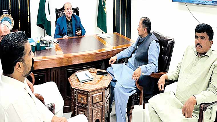 صوبائی وزیر شافع حسین سے عکاز  ضیا متہ کی قیادت میں وفد کی ملاقات 