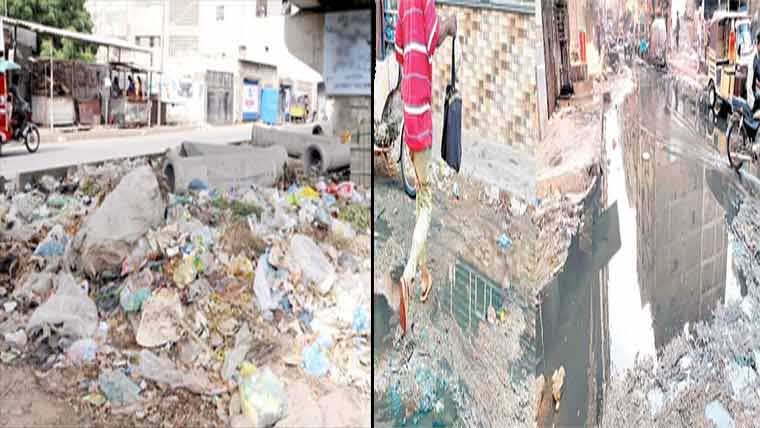 اولڈسٹی  ایریا  مسائل  کا گڑھ:سیوریج  نظام  ناکارہ، گندگی  کے  ڈھیر