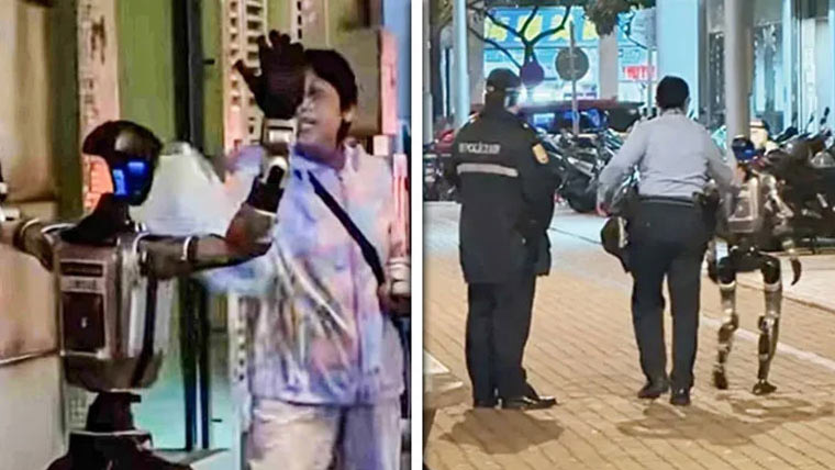 منفرد جھگڑا ، خاتون ہسپتال  داخل ، روبوٹ کو پولیس لے گئی 