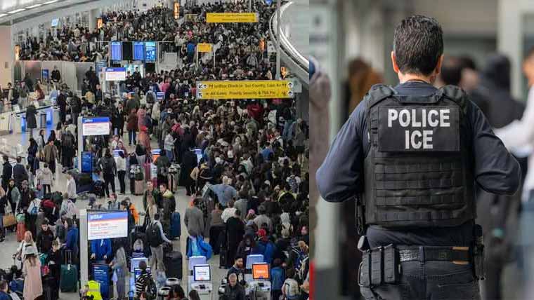 امریکا:بھیڑ کم کرنے کیلئے آج سے فضائی  اڈوں پر آئی سی ای ایجنٹس تعینات