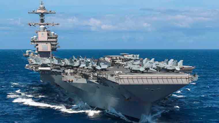  سب سے بڑا امریکی بحری جہاز جنگ سے واپس 