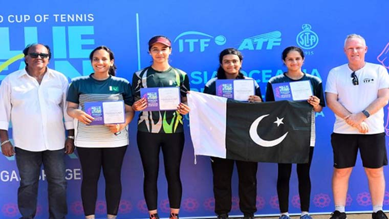 پاکستانی جونیئر بلی جین کنگ  کپ ٹیم کی پانچویں پوزیشن 