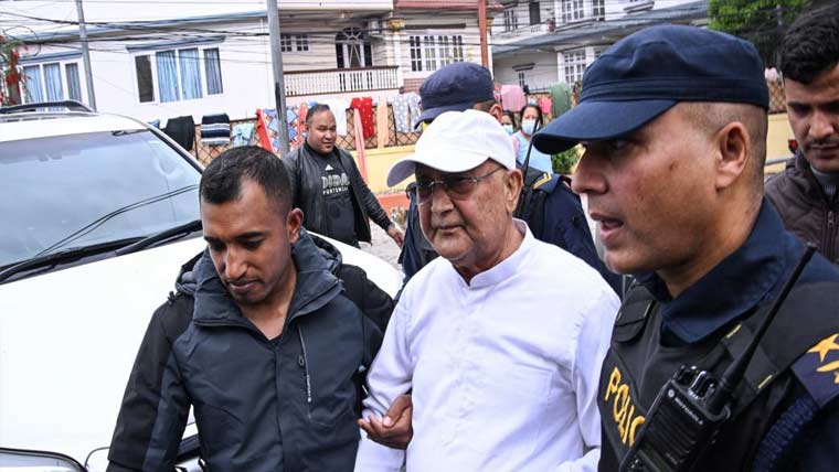  سابق نیپالی وزیراعظم گرفتار