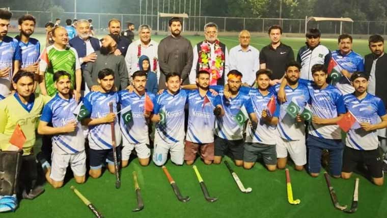 پاک چین دوستی ہاکی میچ  مردان نے پشاور کو ہرا دیا 