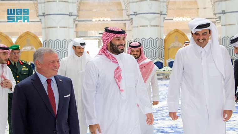 جدہ اجلاس:سعودی ولی عہد، امیر قطر ، اردن بادشاہ کی شرکت 