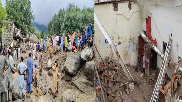 خیبر پختونخوا : بارشوں سے تباہی، چھتیں، دیواریں گرنے سے 17 جاں بحق، 56 زخمی 