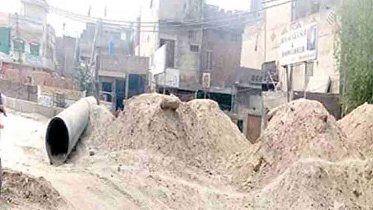 شہر میں 1ارب 36کروڑ کے سیوریج منصوبے تاخیر کا شکار 
