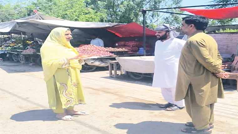 اسسٹنٹ کمشنر بھیرہ نمرہ  اویس کامیانی شہر کا دورہ 