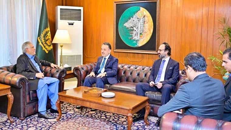  اسحاق ڈار سے ترک سفیر کی ملاقات،امن کیلئے پاکستانی کردارکی تعریف  