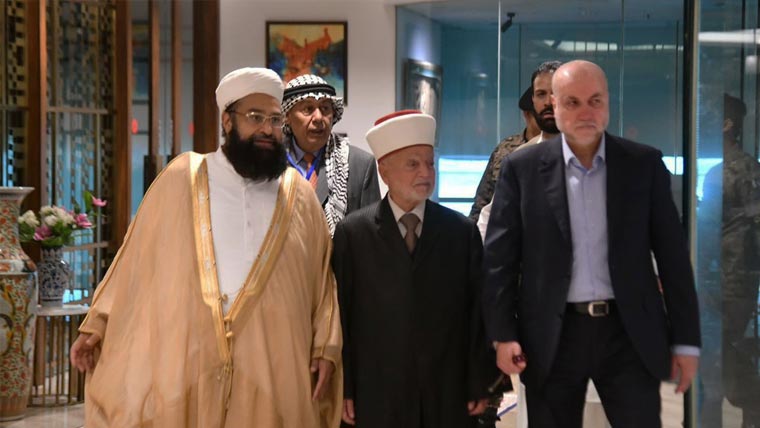 عالمی پیغام اسلام کانفرنس :مفتی اعظم  فلسطین وفد سمیت پاکستان پہنچ گئے 