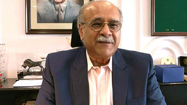 امریکا ، ایران آبنائے ہرمز کی ٹینشن سے نکلنا چاہتے :نجم سیٹھی