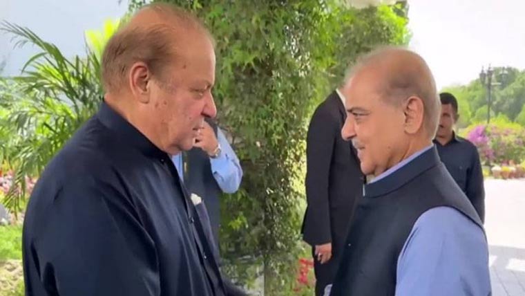 وزیراعظم کی نوازشریف سے ملاقات ، اہم امور پر تبادلہ خیال 