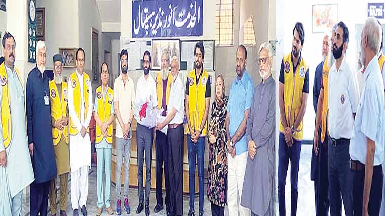  نیکسس لائنز کلب کے وفد کاالخدمت انور نذیر ہسپتال کا دورہ 