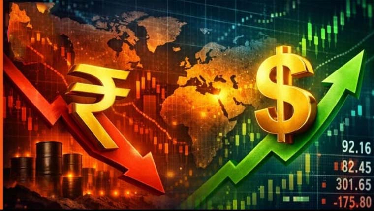تیل بحران، بھارتی روپیہ  تاریخ کی کم ترین سطح 96 روپے  فی ڈالر سے بھی نیچے چلا گیا