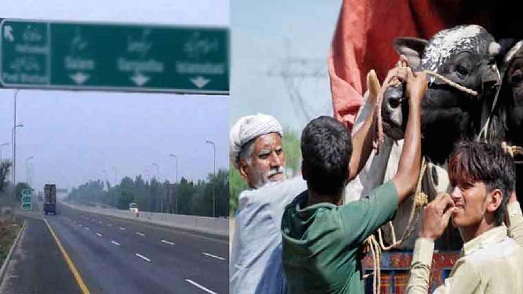 موٹر ویز پر جانوروں سے لدی گاڑیوں کے داخلے پر پابندی  