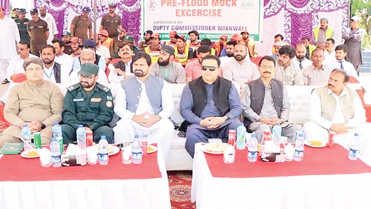 ممکنہ سیلابی صورتحال ریسکیو1122کا فرضی مشقوں کا انعقاد 