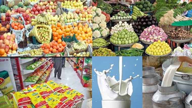 اشیا خورونوش کی من مانی قیمتیں : دودھ ، گھی ، سبزی ، پھل مہنگے