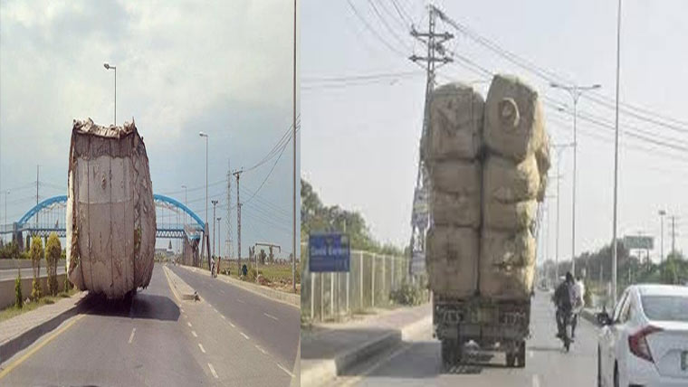 ٹرک پر اوور لوڈنگ کرنے  والے ڈرائیور کو گرفتار کر لیا