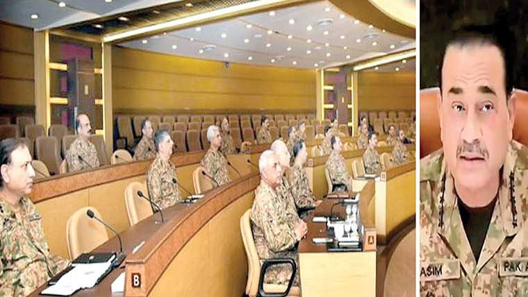 9مئی  جیسے  حالات  ہوئے  تو  فیصلہ  کن  طاقت  کیساتھ  نمٹا  جائیگا:کورکمانڈز  کانفرنس