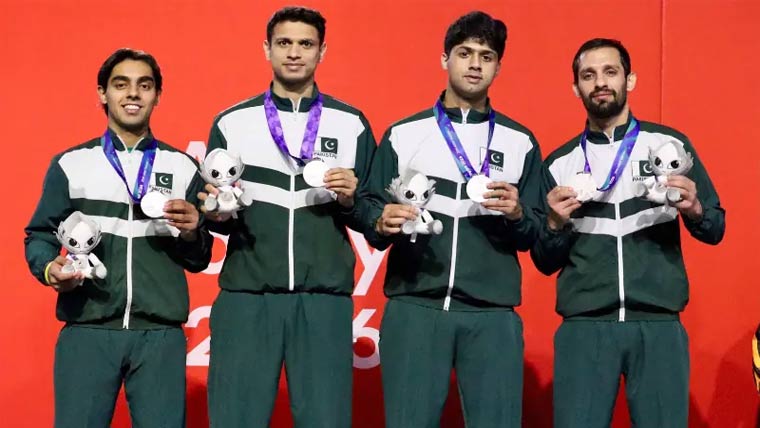 ایشین گیمز : قومی مینزسکواش ٹیم نے چاندی کا پیلا تمغہ دلوادیا