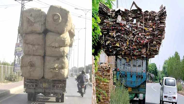 اوور لوڈنگ کیخلاف کارروائیاں سرکاری ریکارڈ تک محدود، حادثات کا خطرہ موجود