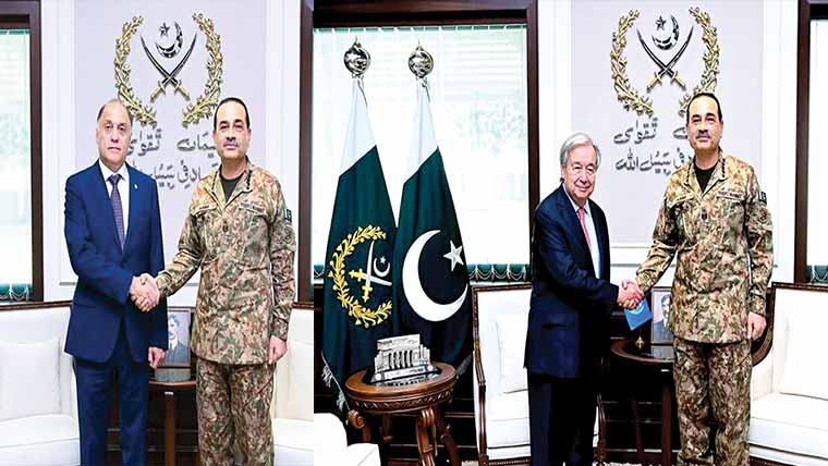 فیلڈ مارشل  سے  سیکرٹری  جنرل  اقوام  متحدہ  کی  ملاقات،سندھ  طاس  معاہدے  پر  بات  چیت