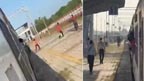 بغیر ٹکٹ سفر کرنیوالے مسافرچلتی ریل سے کود گئے 