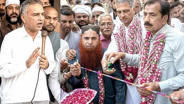 نوشہرہ ورکاں کی الیاس کالونی میں ترقیاتی منصوبوں کا افتتاح