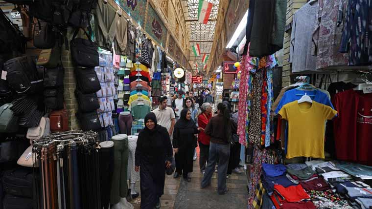  مہنگائی سے تہران کے بازار  ویران، کاروبار شدید متاثر
