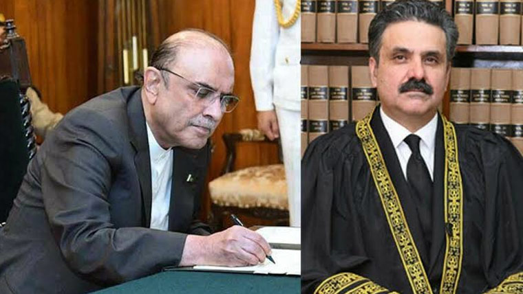 صدر نے وزیر اعظم کی ایڈوائس پر چیف جسٹس کے تین ملکی دورے کی منظوری دیدی 