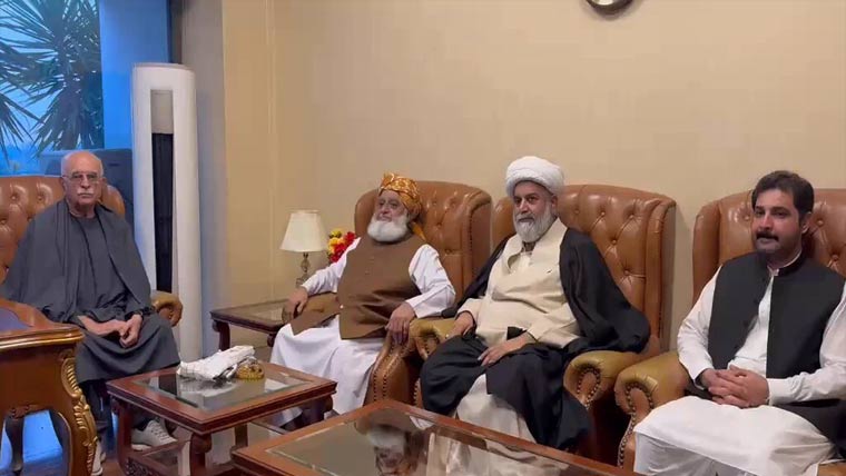 فضل الرحمن کی محمود  اچکزئی اور راجہ ناصر عباس سے ملاقات،اہم مشاورت 